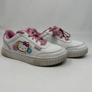 Sanrio Hello Kitty White Pink Floral Lace Low Top Sneakers GMHK25BB009 Size 3‎